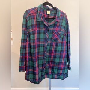 Faded Glory Plaid Button-Up Shirt